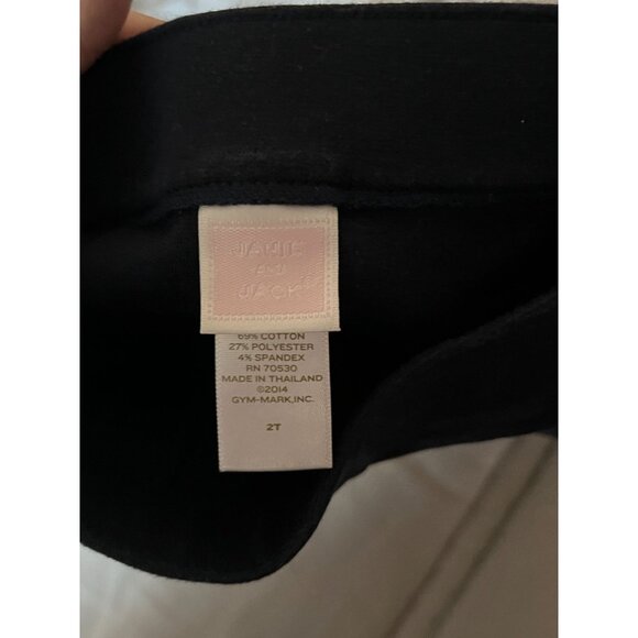 Janie and Jack Ponte Knit Pants Navy Blue Girls Size 2 New without tags Clean sm - Picture 3 of 8